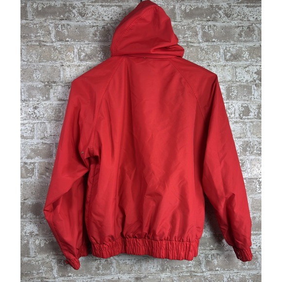 Nebraska Jacket Men's Large Hooded Waterproof Sports 90's Nylon - Picture 2 of 10